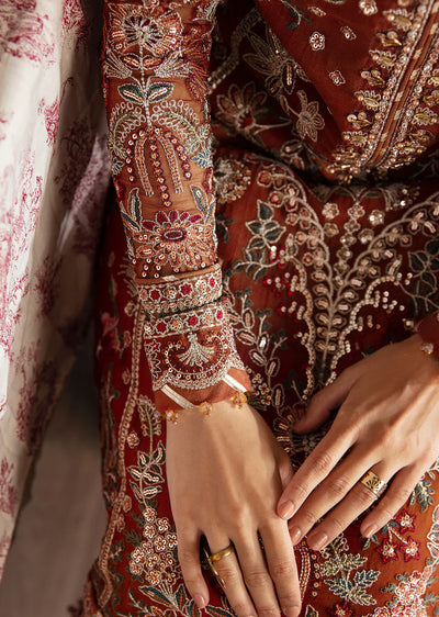 Laira - Readymade Embroidered Chiffon Suit - Memsaab Online