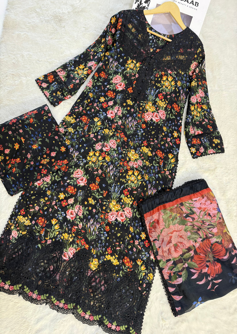 ASB-09 Readymade Maria B Inspired Lawn - Memsaab Online
