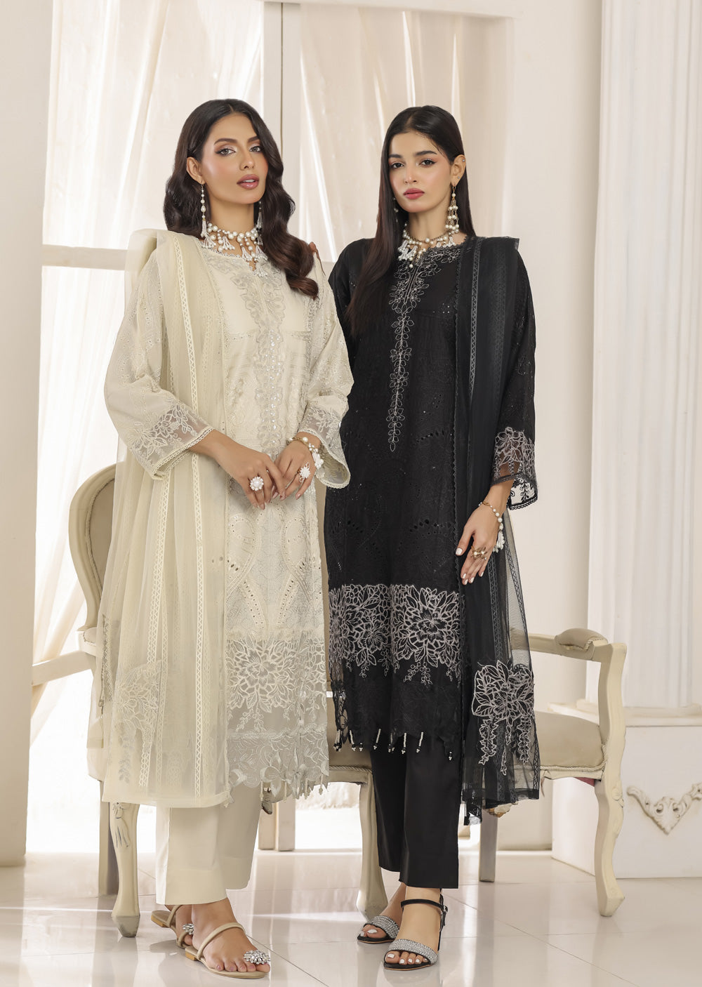 ATR-1601- Readymade Sehrish B Lux Cotton - Memsaab Online