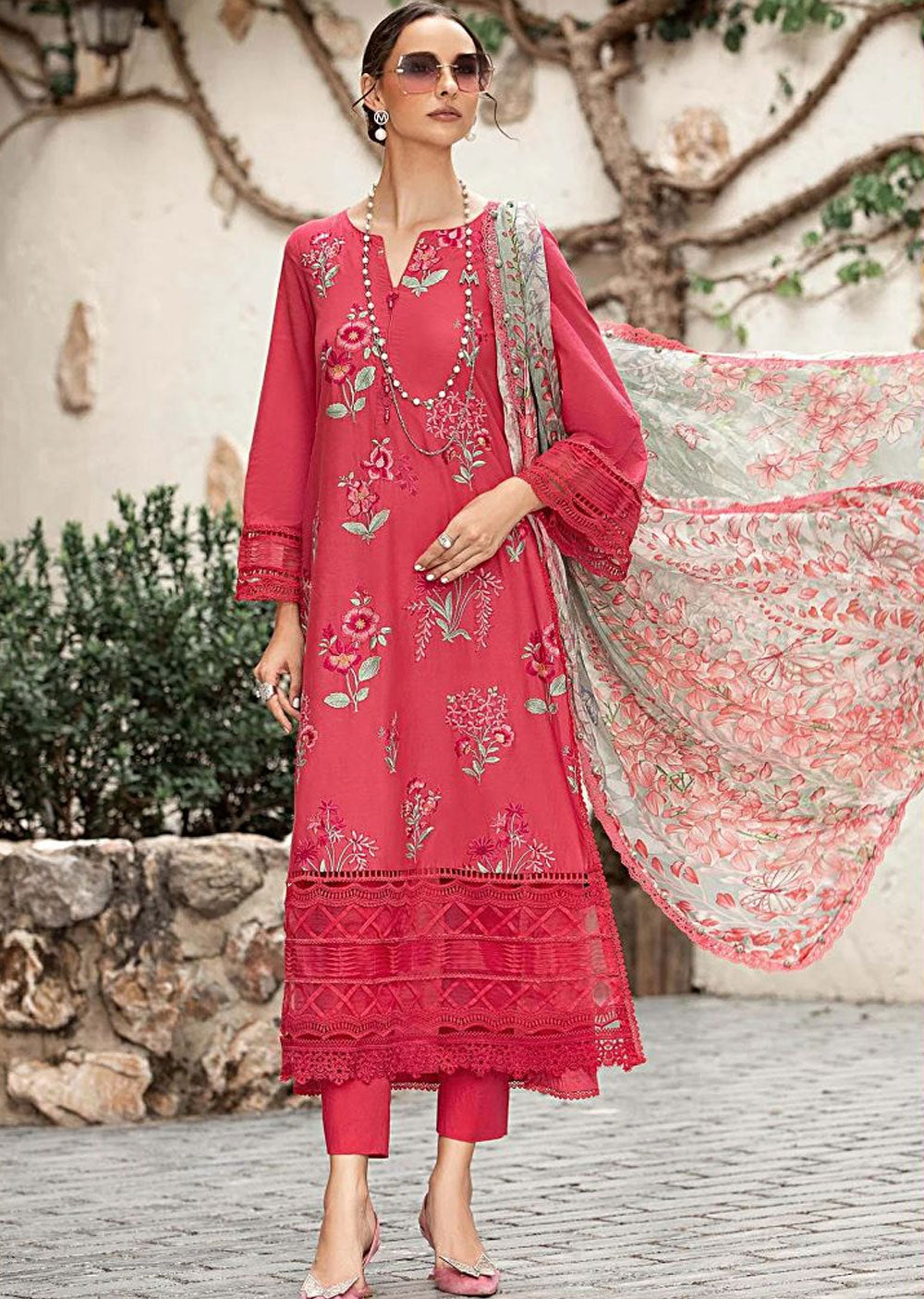 MCBL-07-R - Readymade Maria b Inspired Linen - Memsaab Online