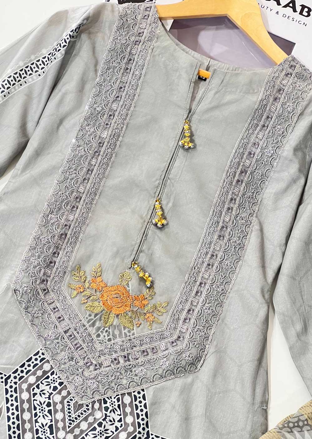 DLJ07-A Readymade Maria b Inspired Lawn - Memsaab Online