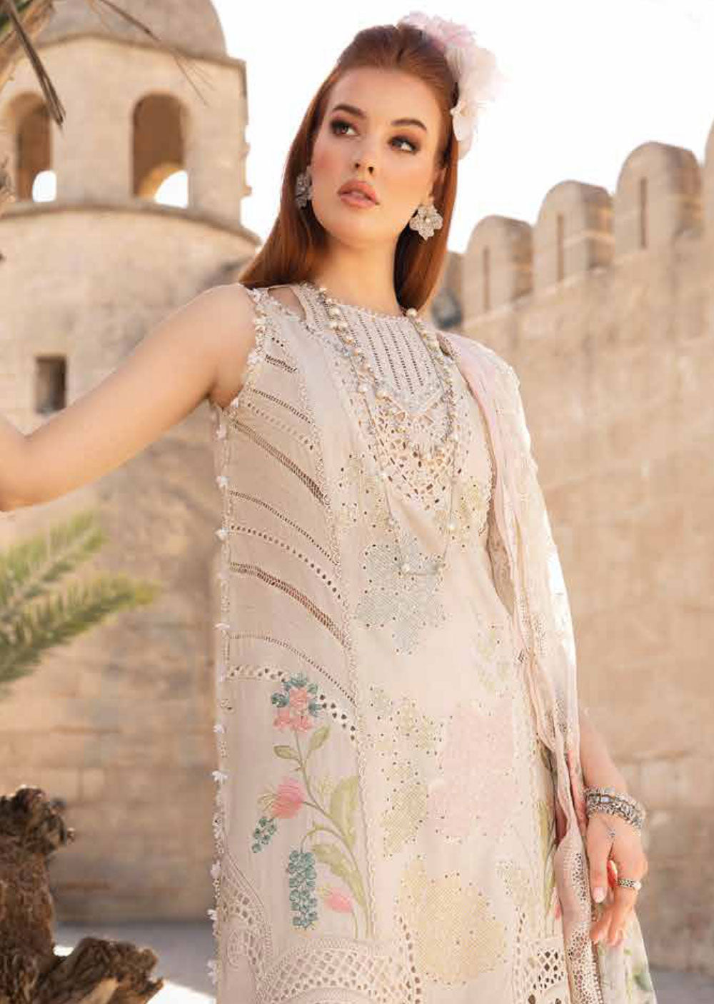 MSB-2407-A - Unstitched - Maria B Lawn Collection 2024 - Memsaab Online