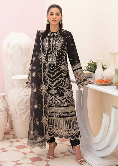 ACL-07 - Noir - Unstitched - Chickenkari Lawn Collection by Afrozeh 2023 - Memsaab Online