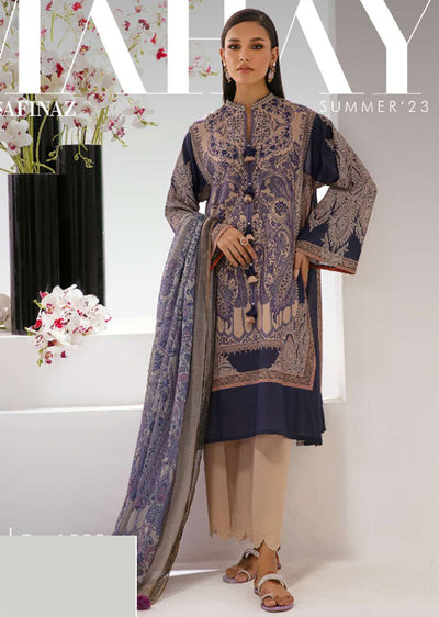 MZN-07-A - Unstitched - Mahay Summer Collection by Sana Safinaz 2023 - Memsaab Online