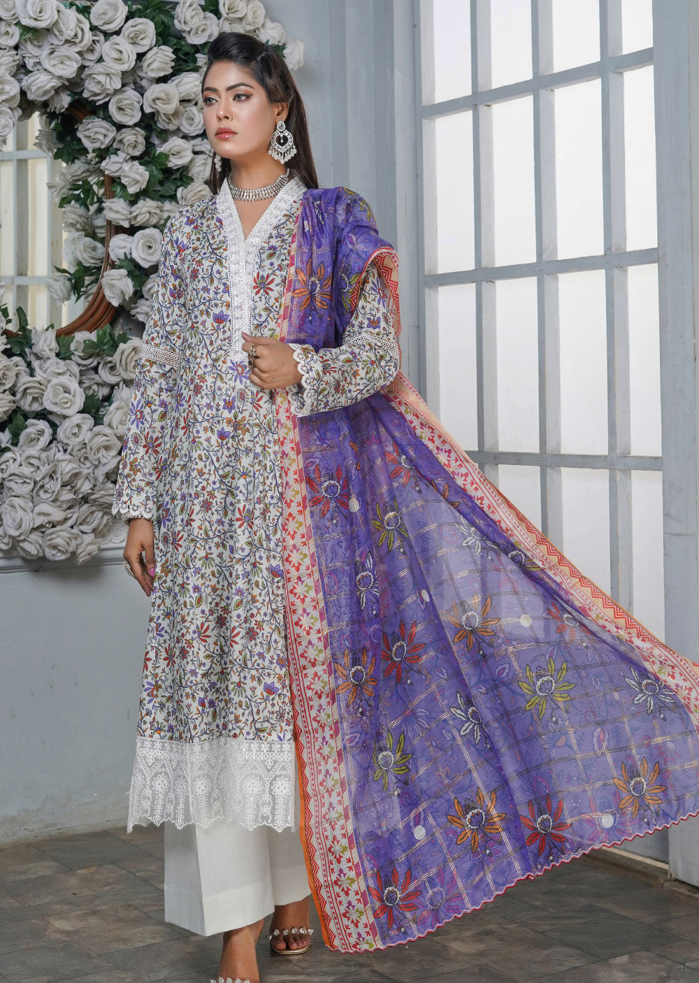 MNRD-07-R - Readymade - Munira Summer Lawn Collection 2024 - Memsaab Online