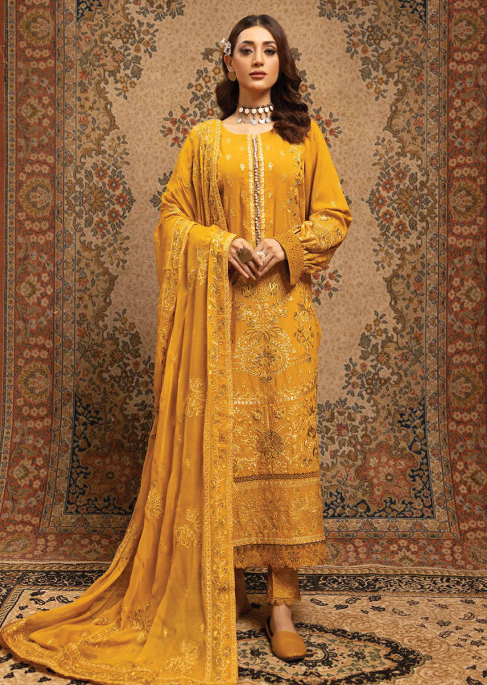 JH-147 - Unstitched - Grazia Collection by Johra 2024 - Memsaab Online