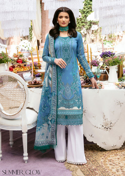 GLL-24V-07 - ELAINE - Unstitched - The Summer Glow Lawn Collection 2024 - Memsaab Online