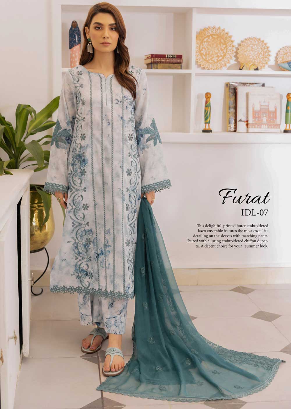 IDL-07 - Unstitched - Dastan Collection by Iznik 2023 - Memsaab Online