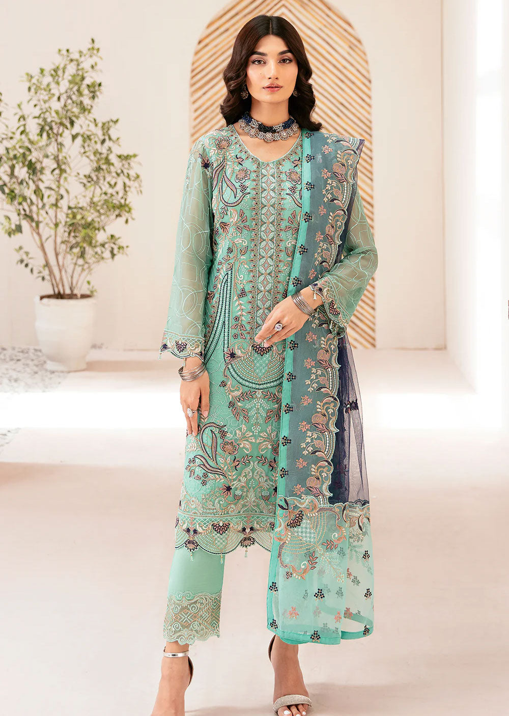 D-1207 - Unstitched - Rangoon by Ramsha Chiffon Collection Vol 12 2024 - Memsaab Online