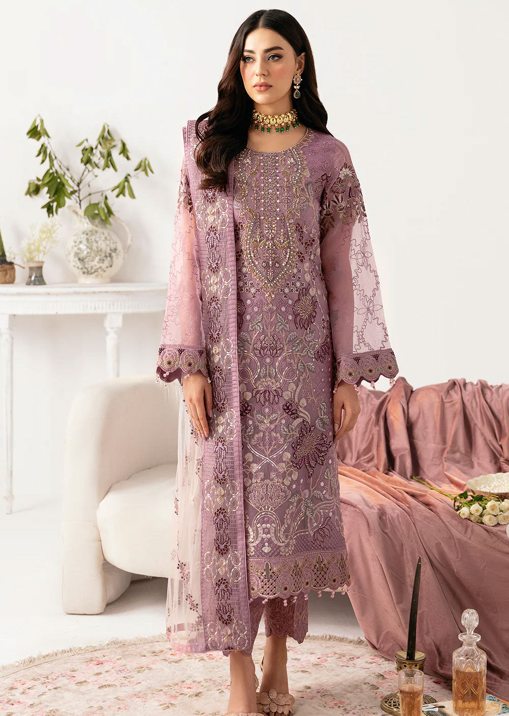 M-1107 - Unstitched - Ramsha Minhal Vol 11 2024 - Memsaab Online