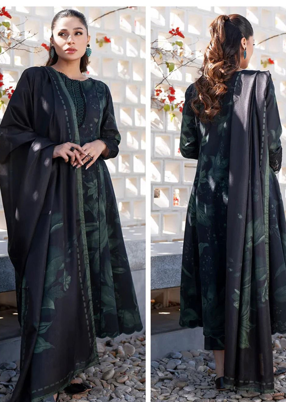 NU-07 - Baroque Inspired Linen Suit - Memsaab Online