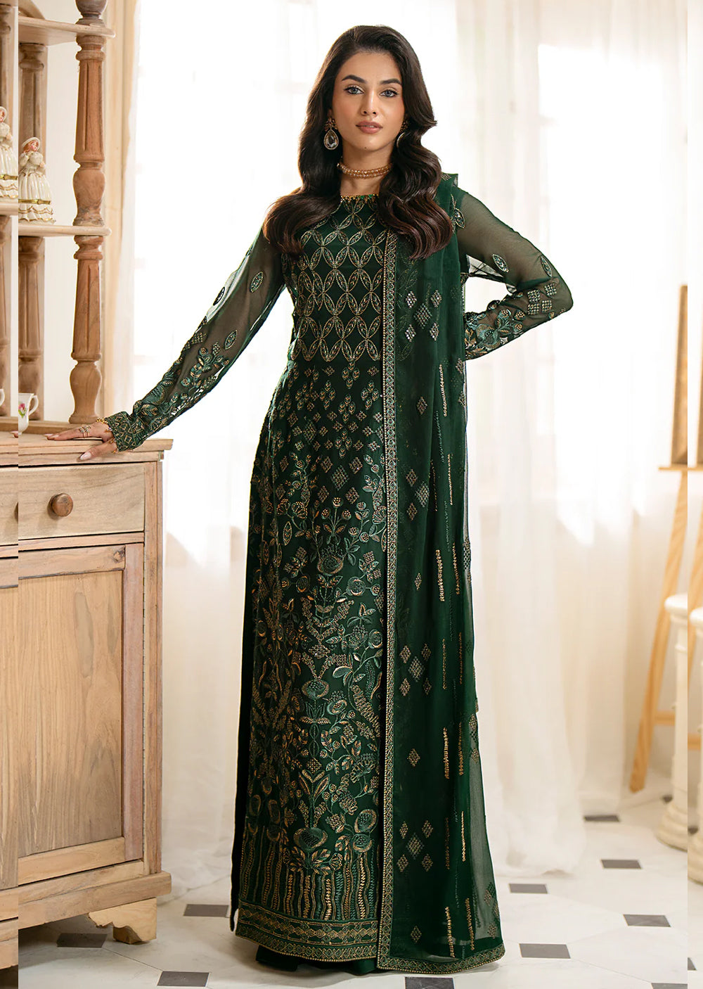 K-1607 - Evrin - Unstitched - Mehrbano by Kuch Khas Vol 16 2024 - Memsaab Online