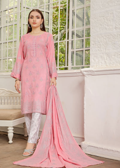 AMT4802 - Pink Readymade Lawn Suit - Memsaab Online