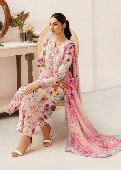 N-707 - Unstitched - Rangrez by Ramsha Luxury Lawn Vol 07 - Memsaab Online