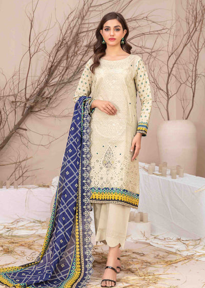 D-2607 - Unstitched - Ursiya Embroidered Lawn by Tawakkal 2024 - Memsaab Online