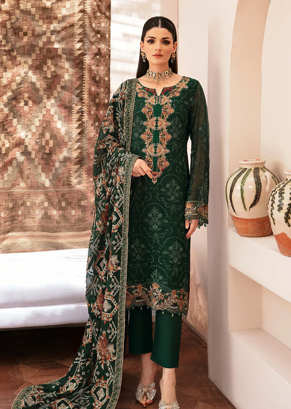 K-207-R - READYMADE - Ramsha Kashish Weightless Chiffon Vol 2 2024 - Memsaab Online