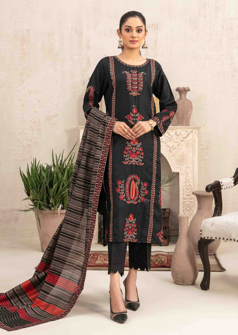 NTR-5266 - Unstitched - Nurten Fancy Embroidered Viscose Suit 2025 - Memsaab Online