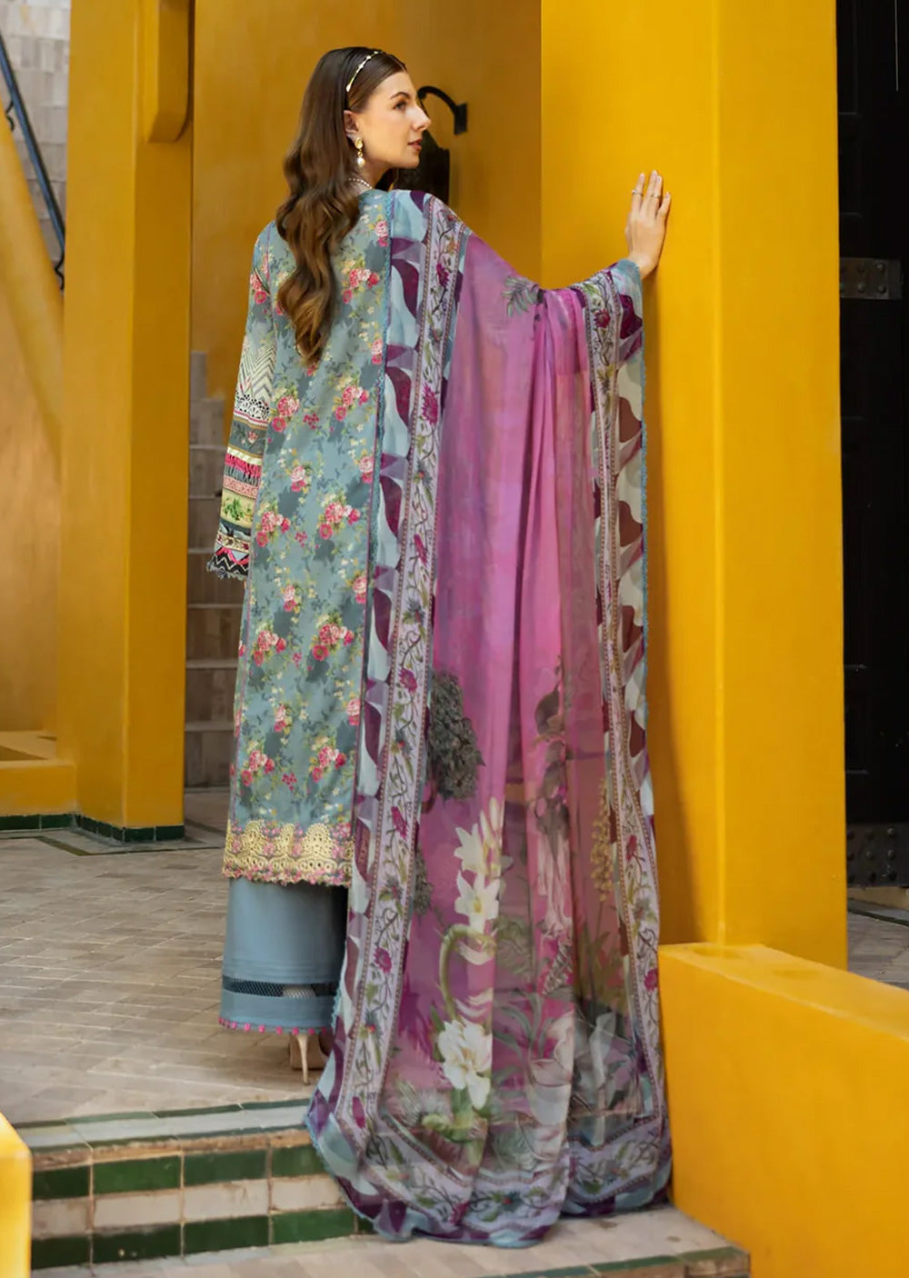 ELFH-07-B - Elaf Signature Embroidered Lawn Collection 2025 - Memsaab Online