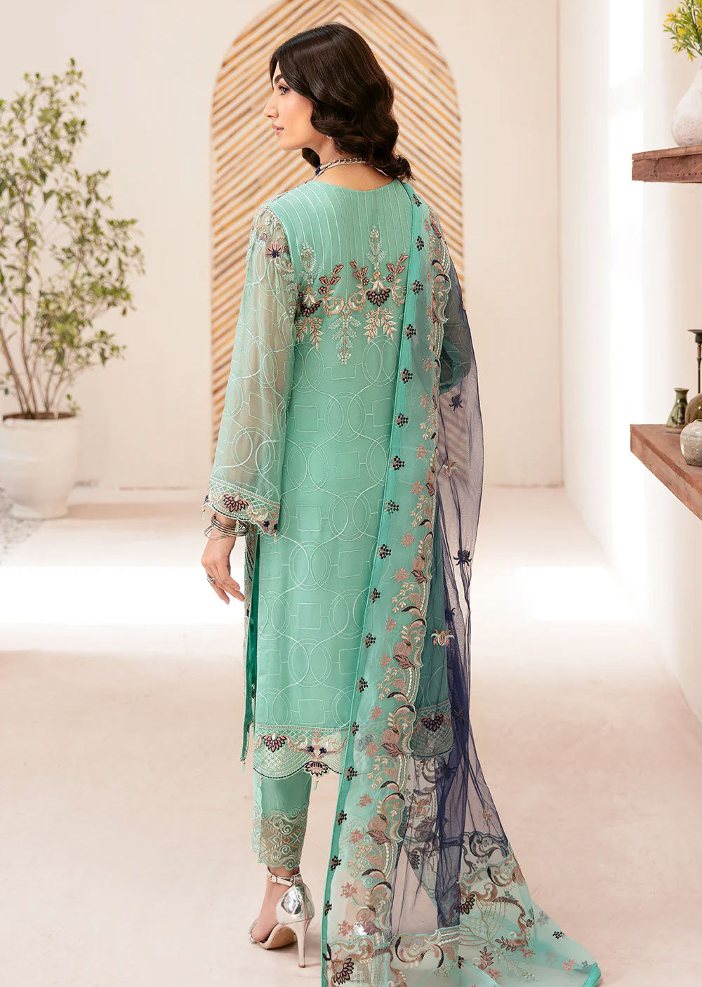 D-1207-R - Readymade - Rangoon by Ramsha Chiffon Collection Vol 12 2024 - Memsaab Online