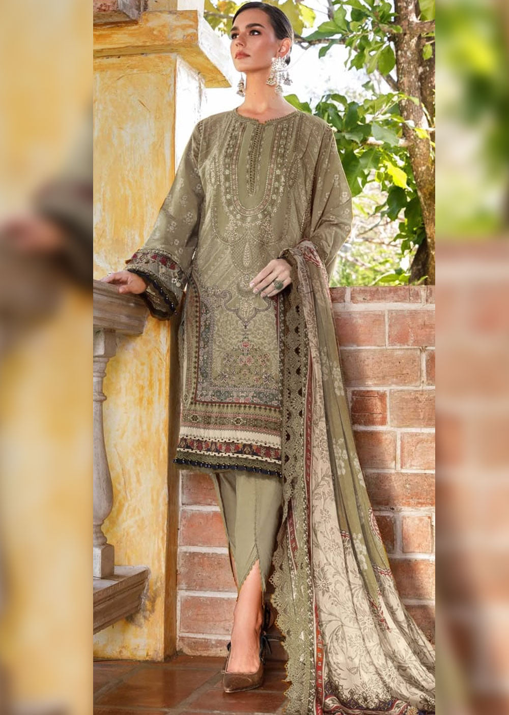 MDSS-10 - Unstitched Maria B Inspired Winter Dhanak Suit - Memsaab Online