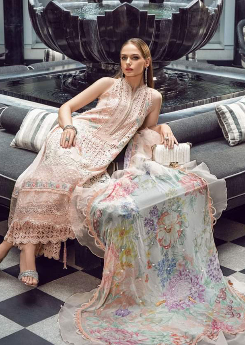 MSB07 - Unstitched - Maria.B Luxury Lawn Eid Edition 2023 - Memsaab Online