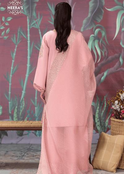 HSS-166 - Readymade - Diamond Sharara Embroidery suit by Heeras - Memsaab Online