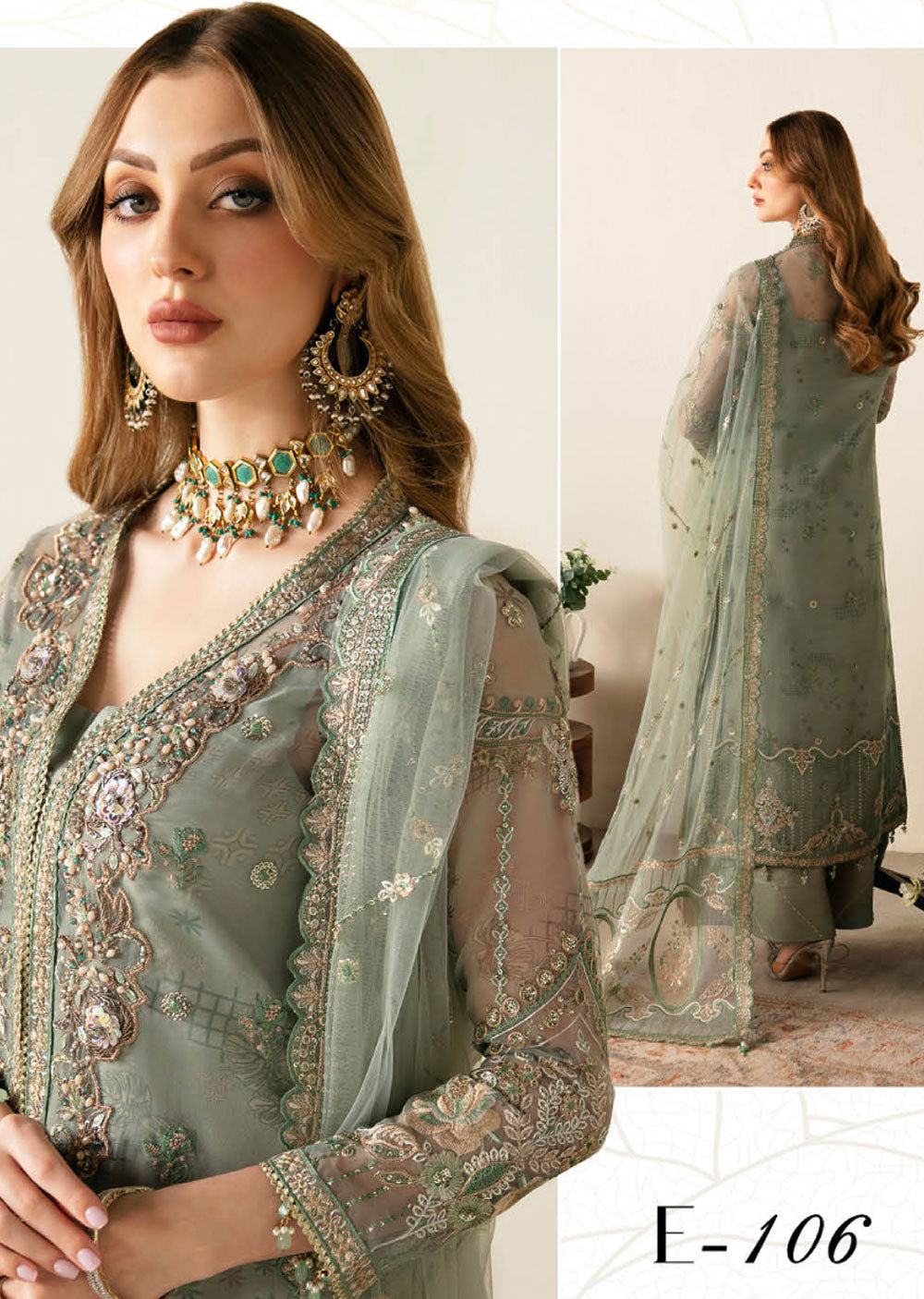 D-106 - Unstitched - Ramsha Festive Collection Vol 01 2024 - Memsaab Online