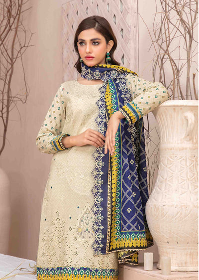 D-2607 - Unstitched - Ursiya Embroidered Lawn by Tawakkal 2024 - Memsaab Online