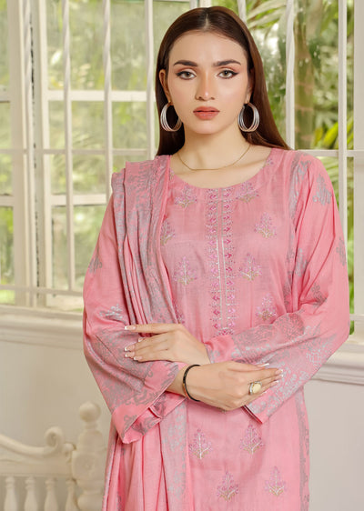 AMT4802 - Pink Readymade Lawn Suit - Memsaab Online