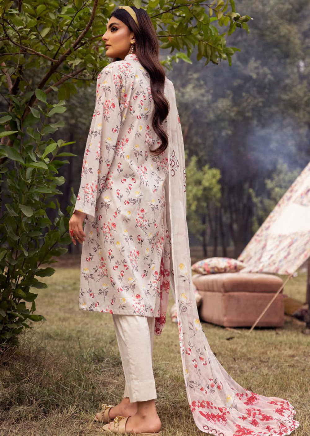 MPC-07 - Unstitched - Mahee's Printed Chikenkari Collection 2024 - Memsaab Online