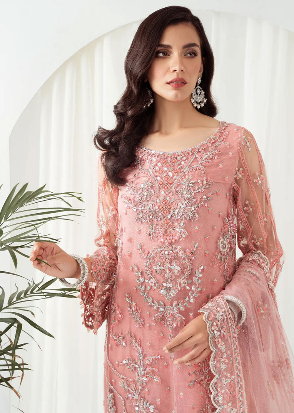 Leyla - Meeral Readymade Organza Suit - Memsaab Online