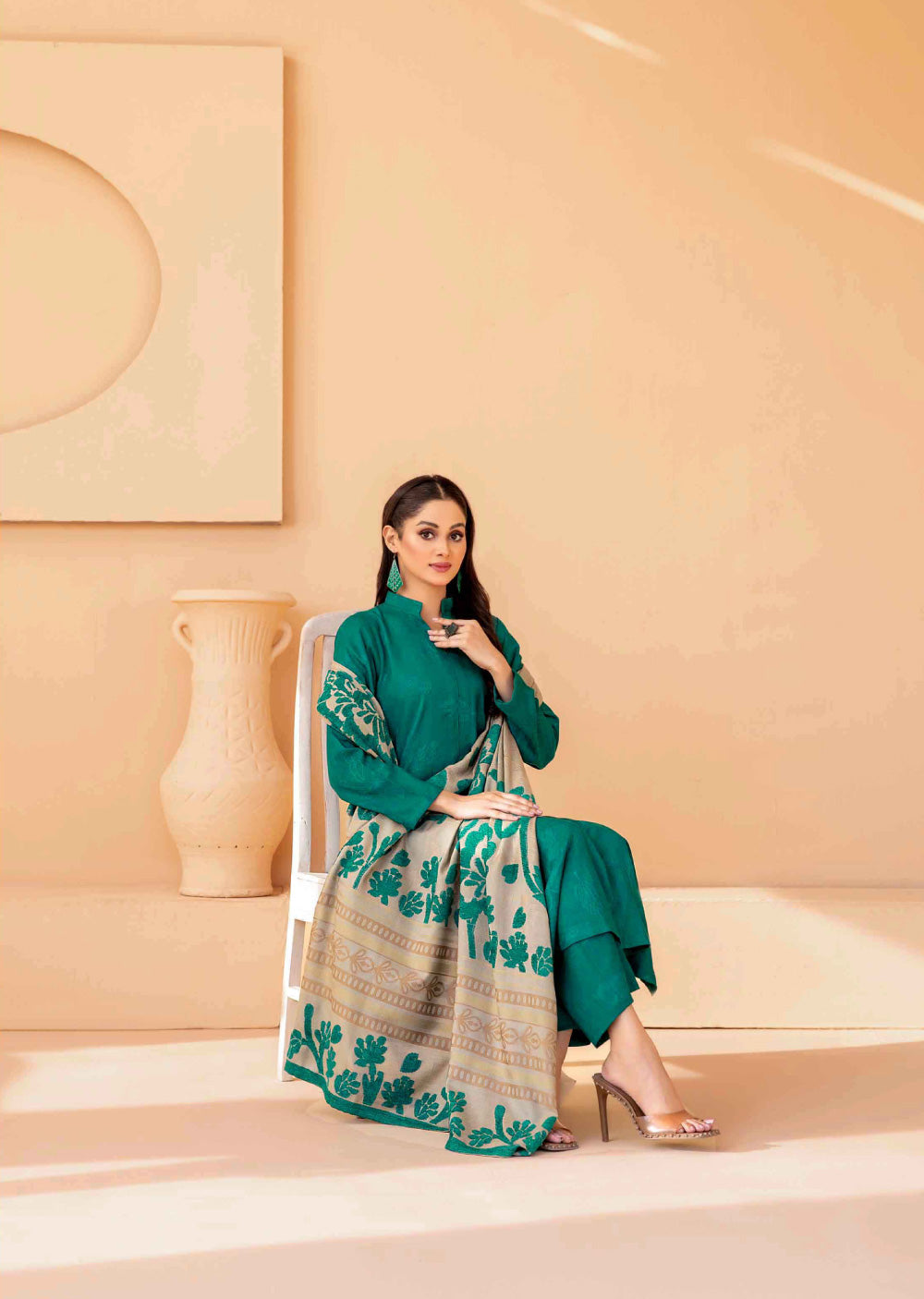 MHZ-3729 - Unstitched - Mahzala Jacquard Suit by Tawakkal 2025 - Memsaab Online