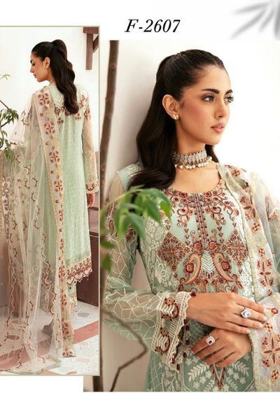 F-2607 - Unstitched - Ramsha Chiffon Collection Vol 26 2024 - Memsaab Online