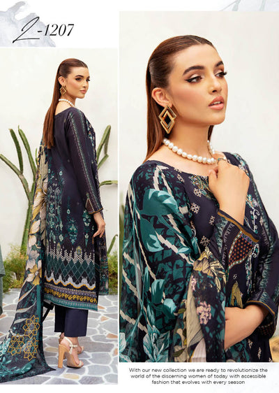 RMSHD-07 - Unstitched - Ramsha Mashaal Lawn Vol 12 - Memsaab Online