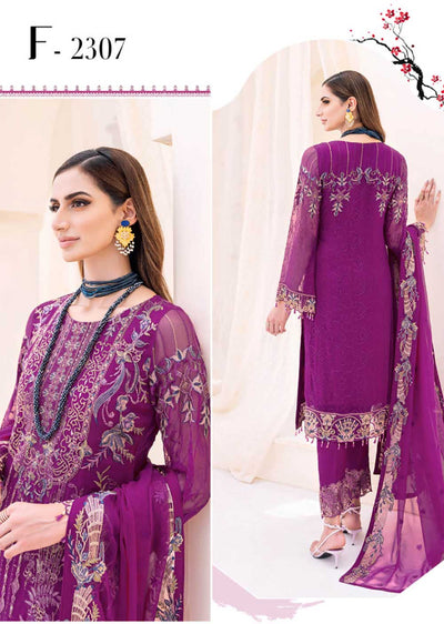 F-2307-R - Readymade - Ramsha Chiffon Collection 2023 - Memsaab Online