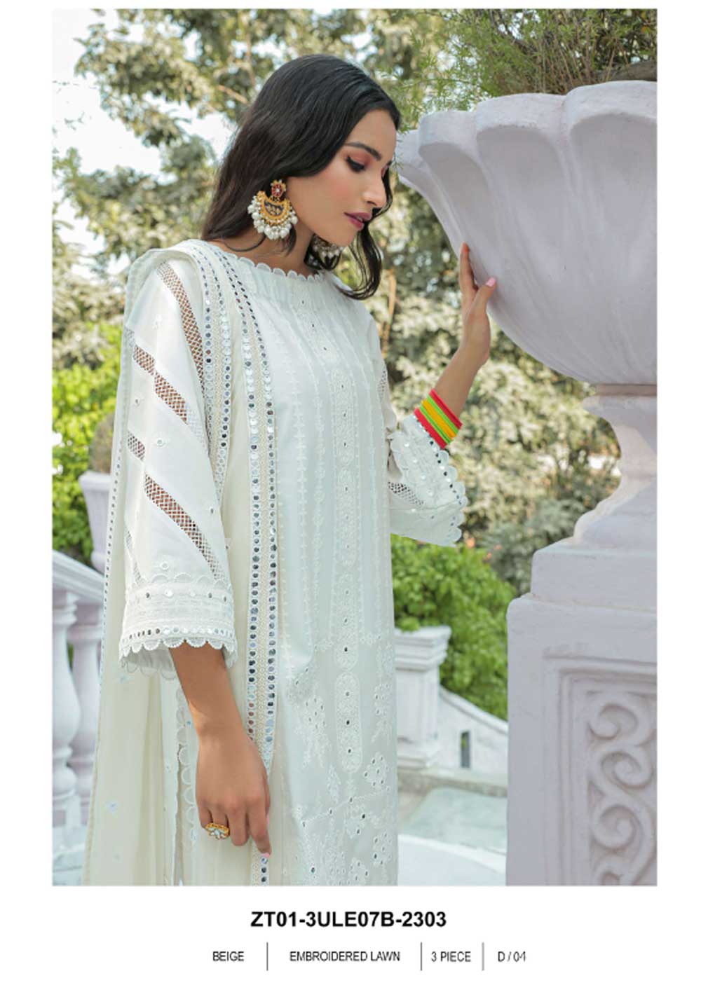 ZT-07 - Unstitched - Tishnagi Collection by Zarizaa 2023 - Memsaab Online