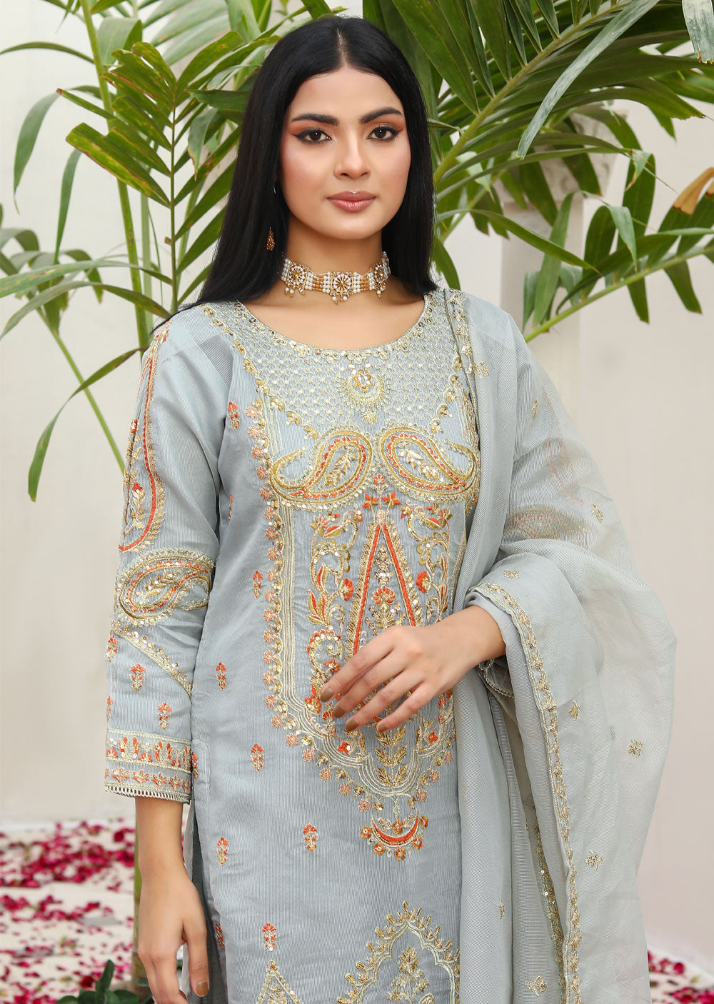 KLD1011 Harmony - Grey Readymade Suit - Memsaab Online