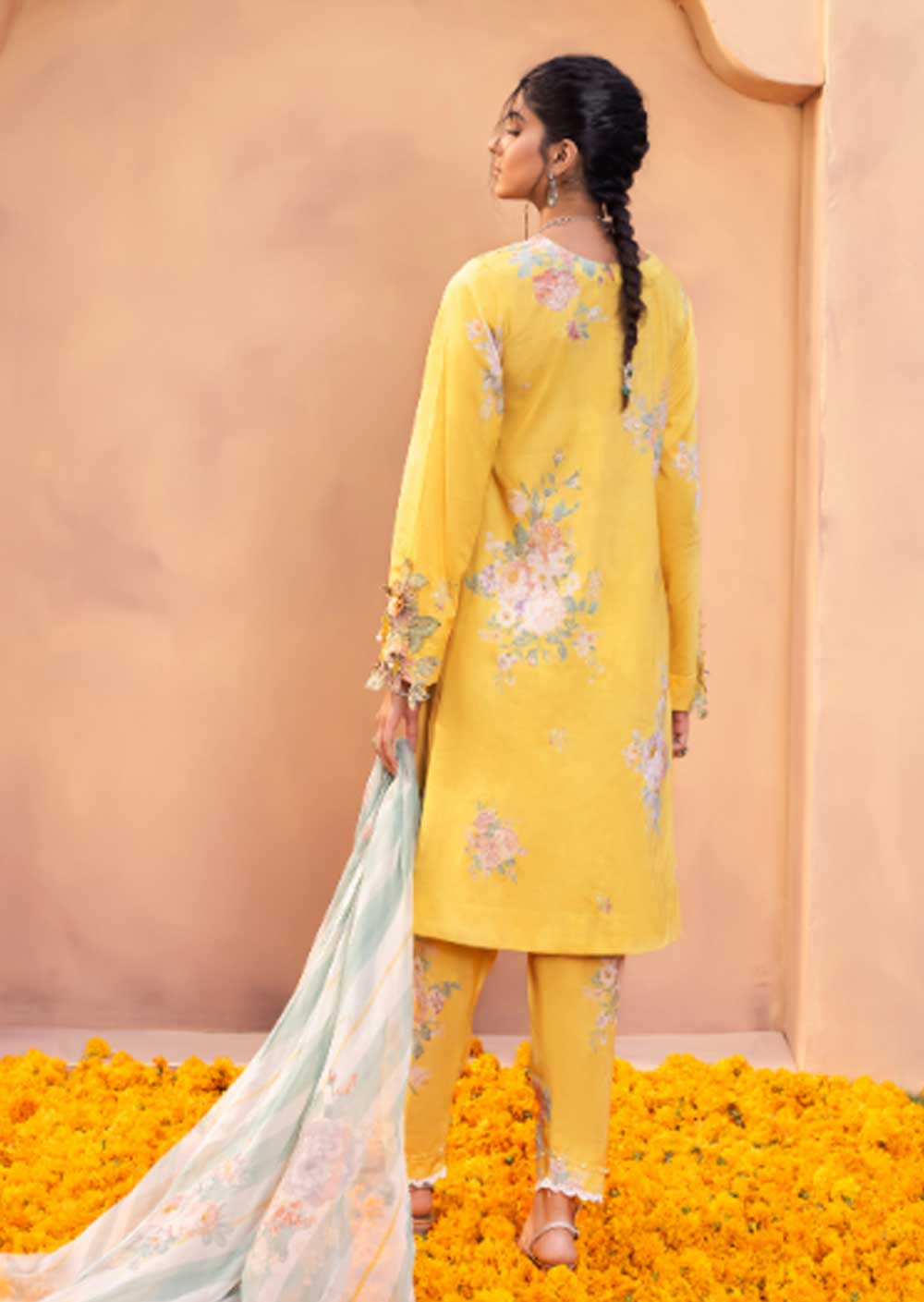 IZU-07 - Unstitched - Aashiaan Festive Lawn Collection by Iznik 2023 - Memsaab Online