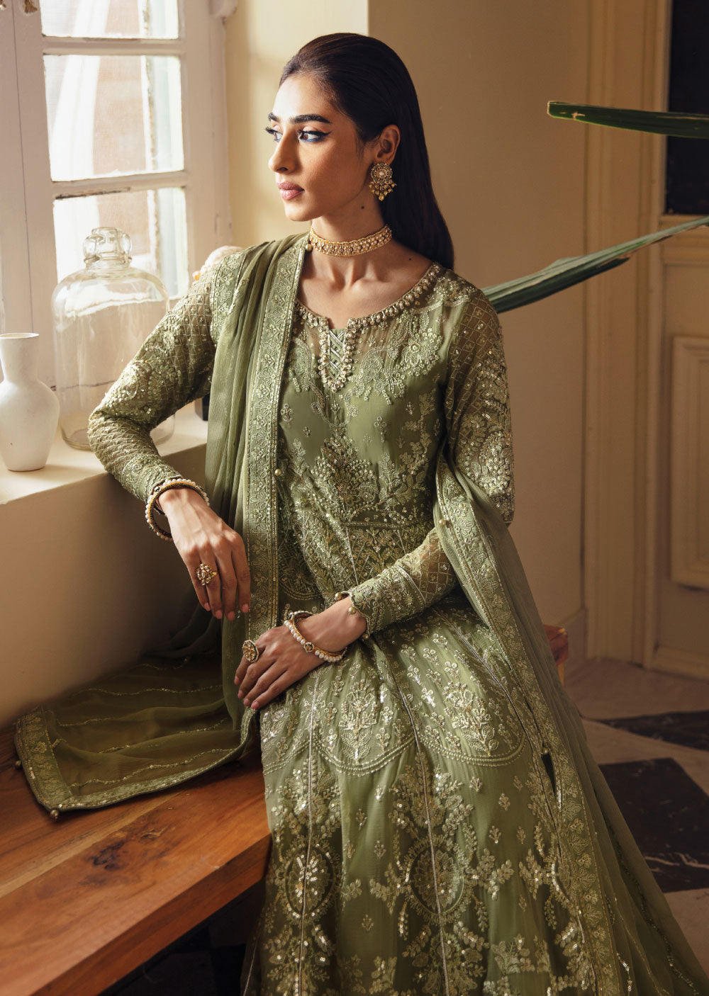 GLCC-07-R - Aysa - Unstitched - Gulaal Embroidered Chiffon Collection 2023 - Memsaab Online