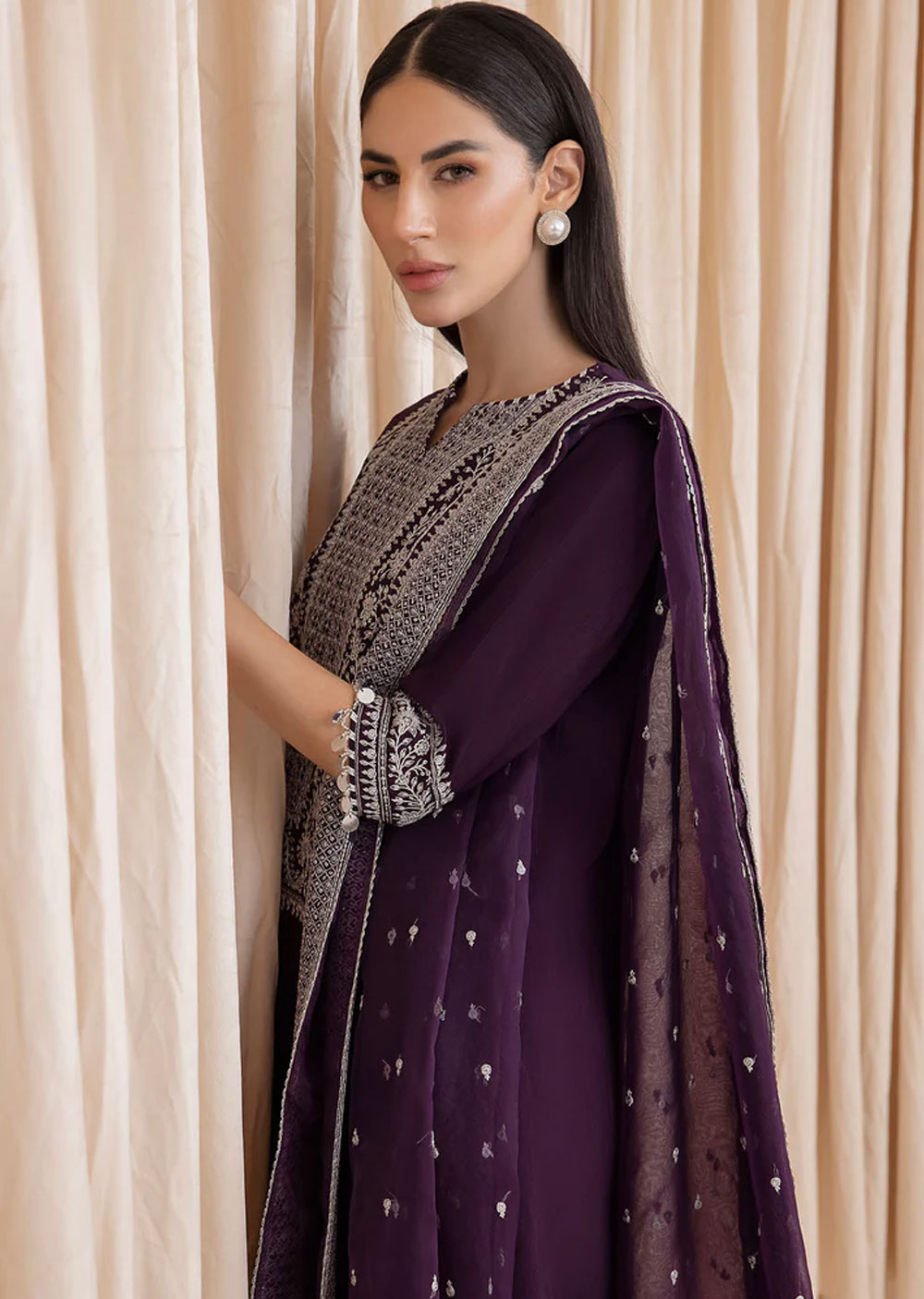 UR-7007 - Readymade - Embroidered Suit by Jazmin 2024 - Memsaab Online