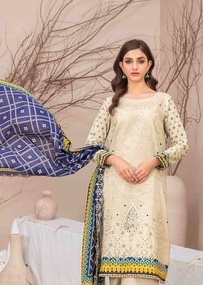 D-2607-R - Readymade - Ursiya Embroidered Lawn by Tawakkal 2024 - Memsaab Online