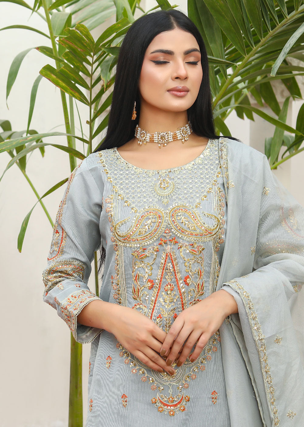 KLD1011 Harmony - Grey Readymade Suit - Memsaab Online