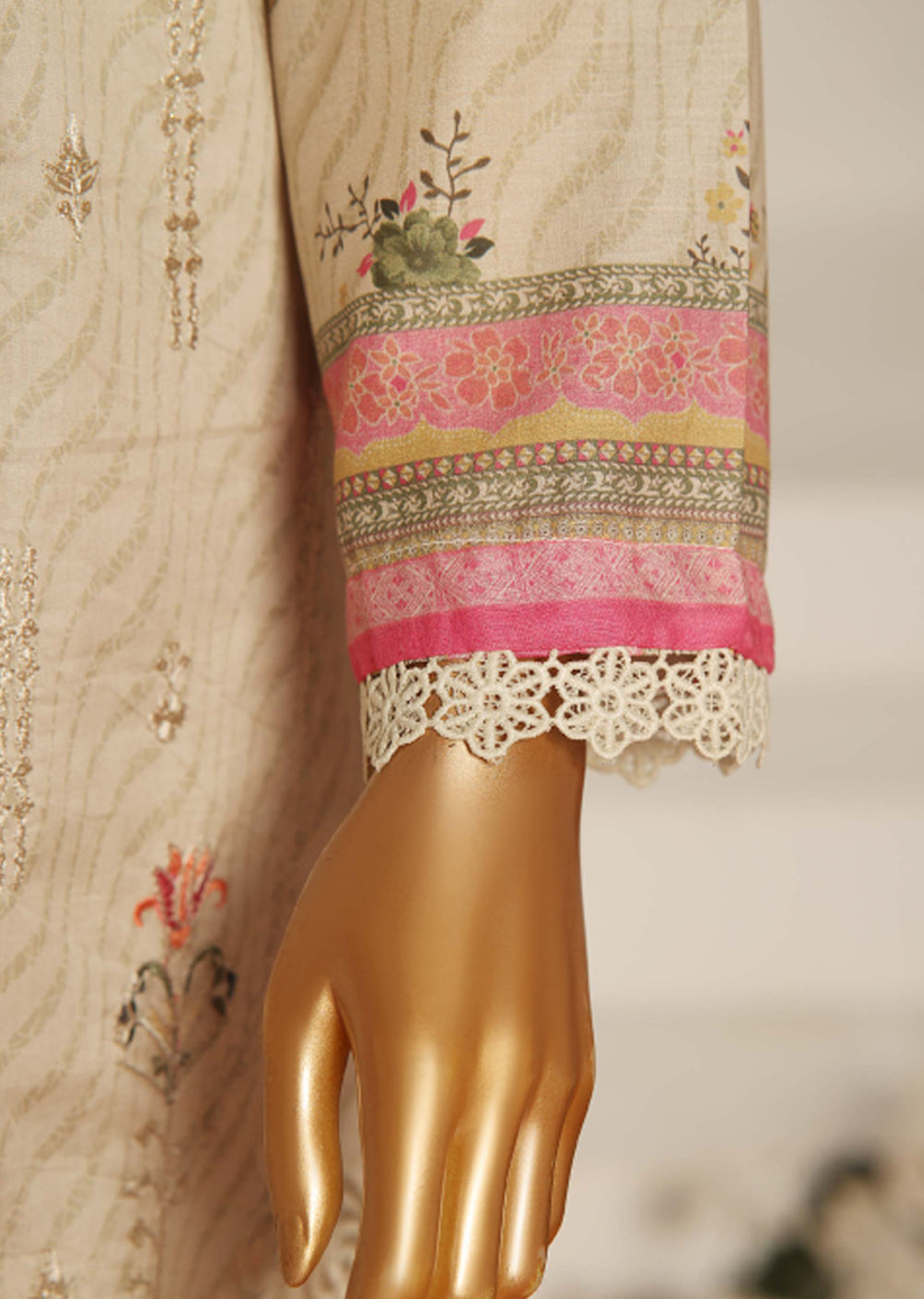 SDR-107 Summer Embroidered Lawn Suit - Memsaab Online