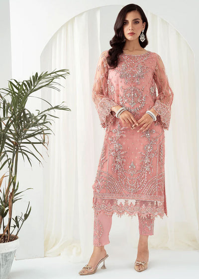 Leyla - Meeral Readymade Organza Suit - Memsaab Online