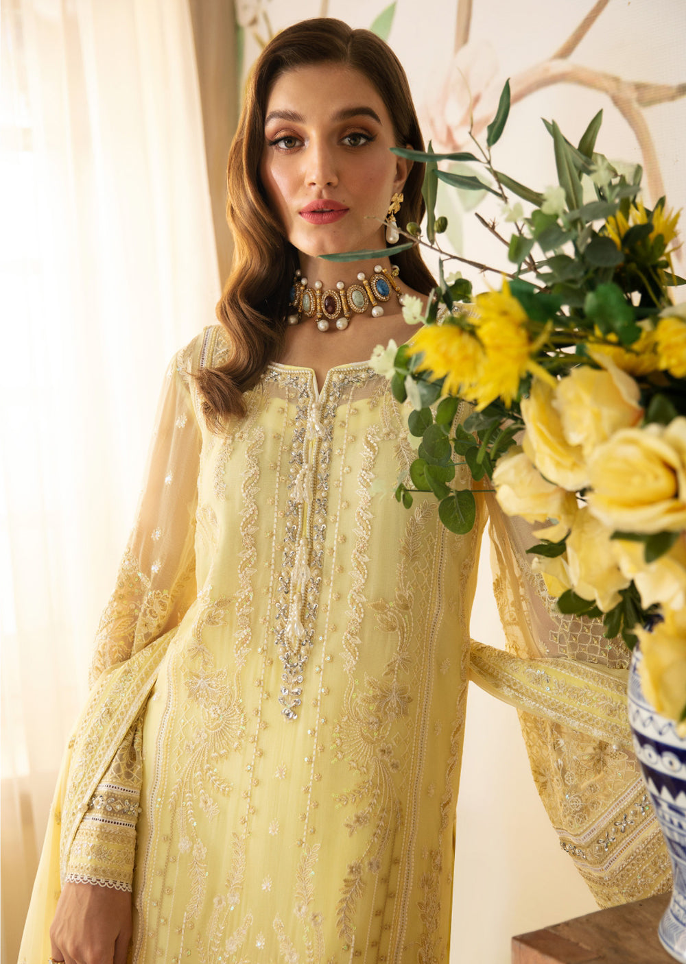 GLEC-07 - Estrella - Unstitched - Gulaal Embroidered Chiffon Collection 2024 - Memsaab Online