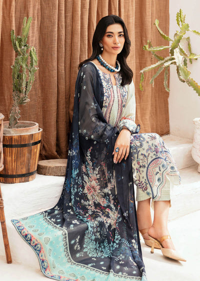 Z-1107-R - Readymade - Ramsha Mashaal Luxury Lawn Vol 11 - Memsaab Online