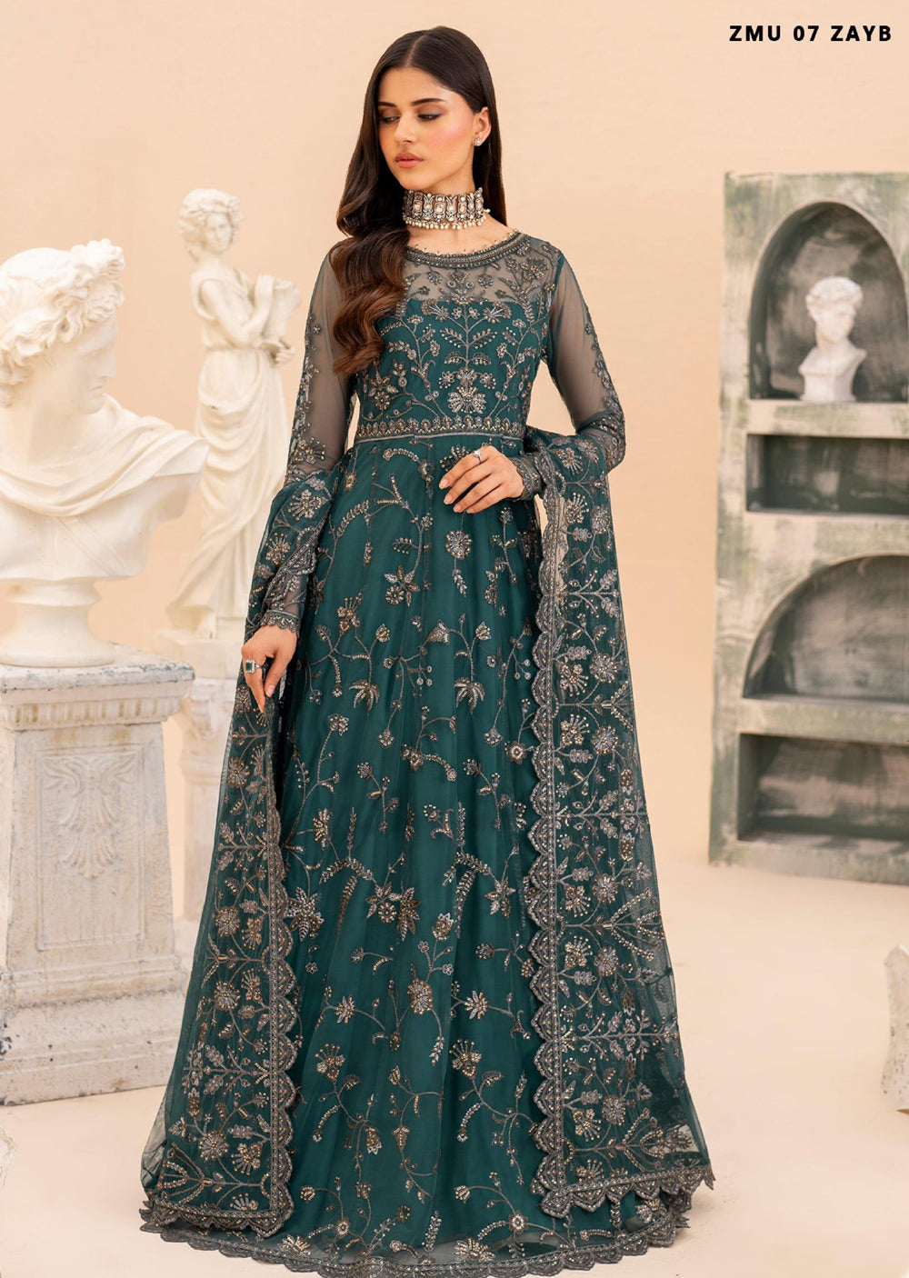 ZMU-07 - Zayb - Unstitched - Maheer Festive Formals by Zarif 2024 - Memsaab Online