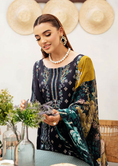 L-1207-R - Readymade - Ramsha Mashaal Luxury Lawn Vol 12 2024 - Memsaab Online