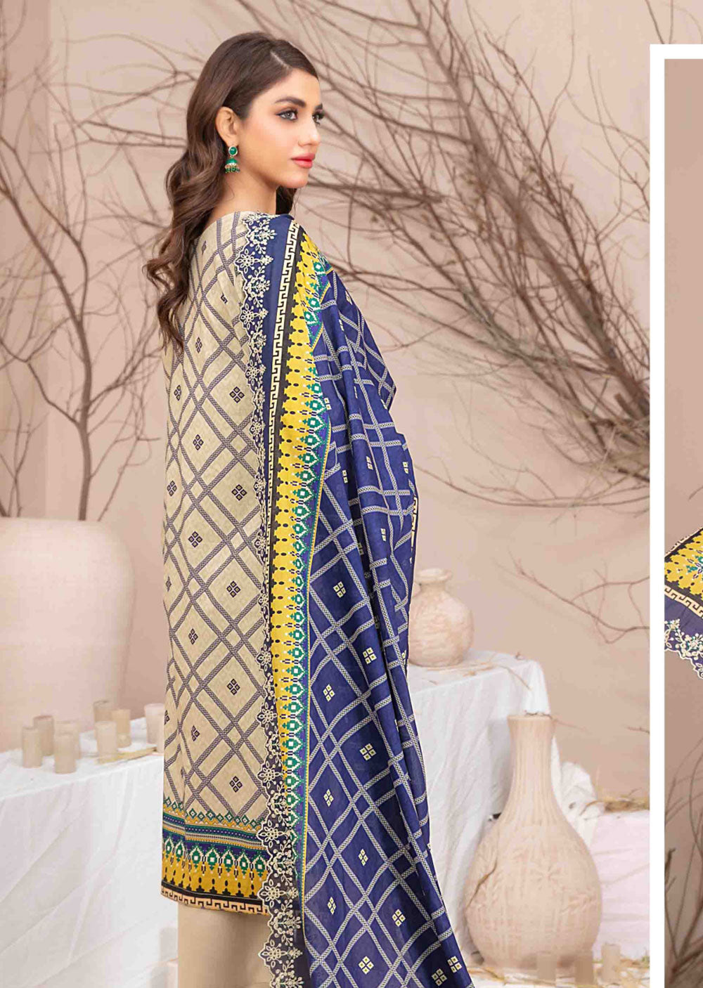 D-2607 - Unstitched - Ursiya Embroidered Lawn by Tawakkal 2024 - Memsaab Online