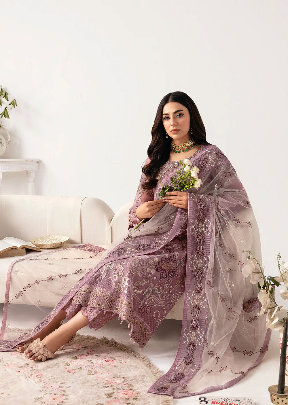 M-1107 - Unstitched - Ramsha Minhal Vol 11 2024 - Memsaab Online